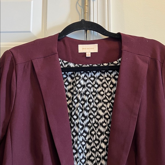 Skies Are Blue Deep Purple Blazer size large - Picture 3 of 5